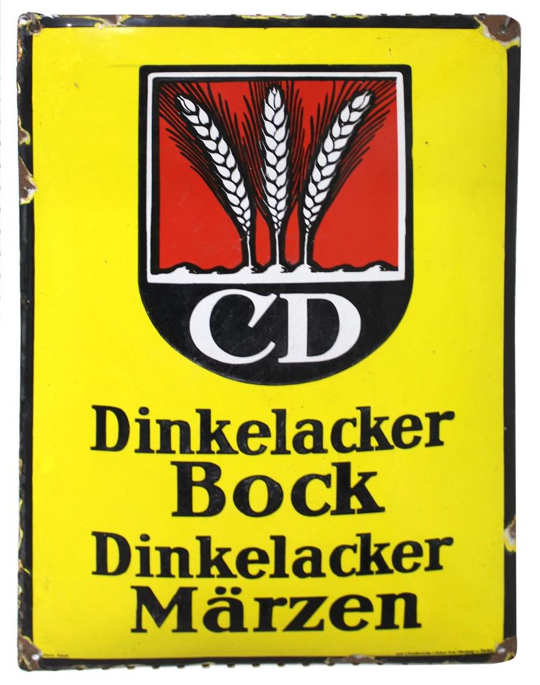 Große Abbildung Nr.1: 120-1903 Dinkelacker Bock u. Märzen.: (Werbung, Emailleschilder)