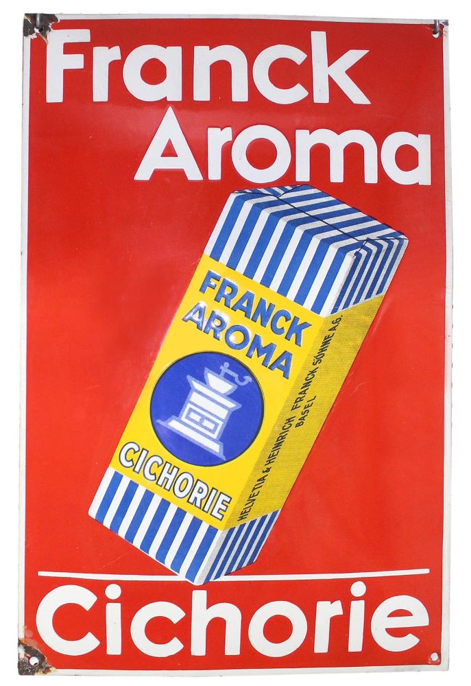 Große Abbildung Nr.1: 120-1905 Franck Aroma Ludwigsburg.: (Werbung, Emailleschilder)