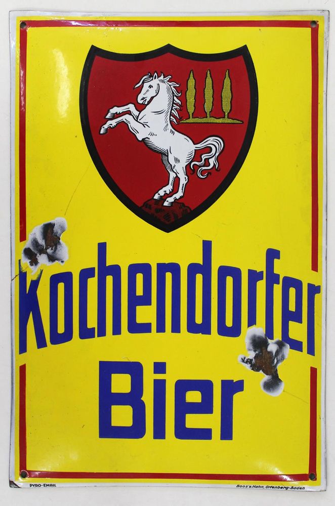 Große Abbildung Nr.1: 120-1908 Kochendorfer Bier.: (Werbung, Emailleschilder)