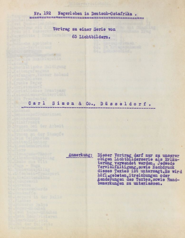Große Abbildung Nr.1: 120-1954 Simon, Carl und Co.: (Photographie)