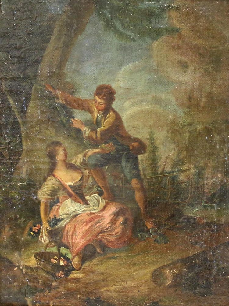 Große Abbildung Nr.1: 120-1978 Galante Schäferszene.: (Varia, Erotika - Galantes)