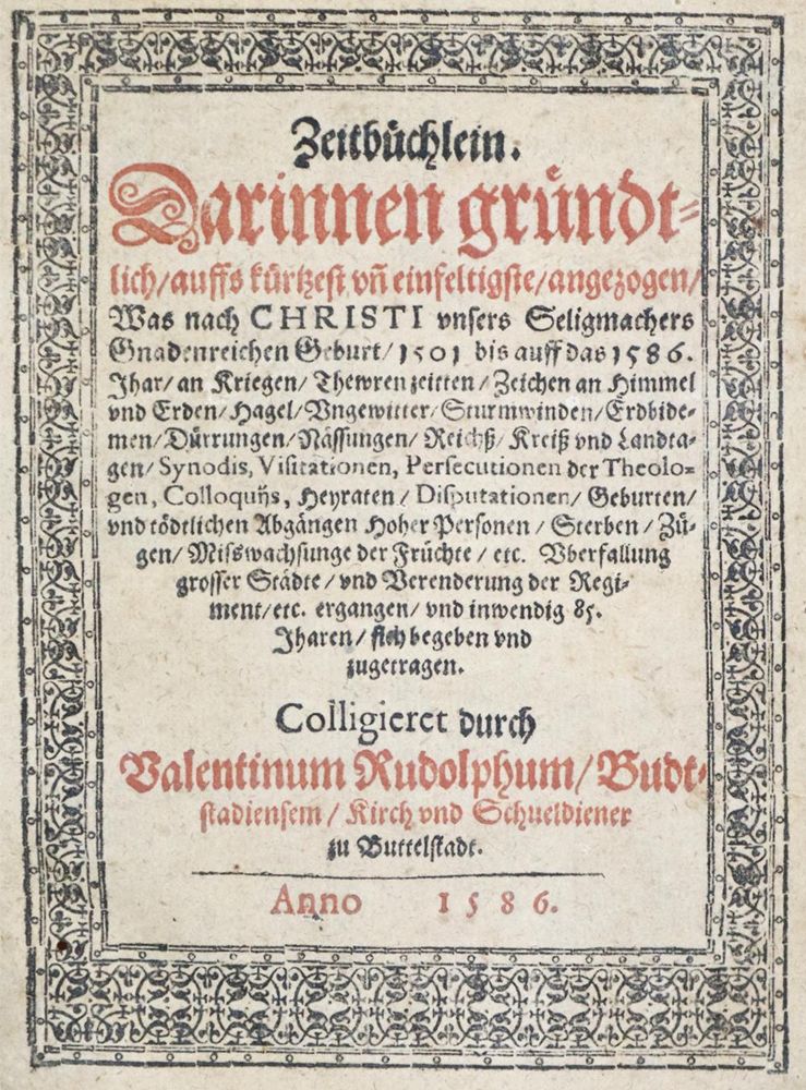 Große Abbildung Nr.1: 120-203 Rudolphus,V. (Rudluff).: (Alte Drucke, Handschriften und Theologie)