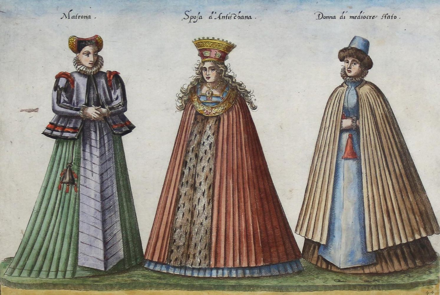 Große Abbildung Nr.1: 120-2035 Trachtendarstellungen.: (Varia, Mode und Trachten)