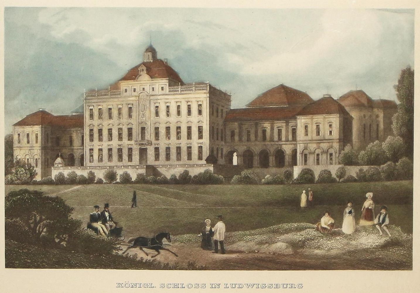 Große Abbildung Nr.1: 120-2110 Königliches Schloss zu Ludwigsburg und Schloss Solitude: (Deutschland, Baden-Württemberg)
