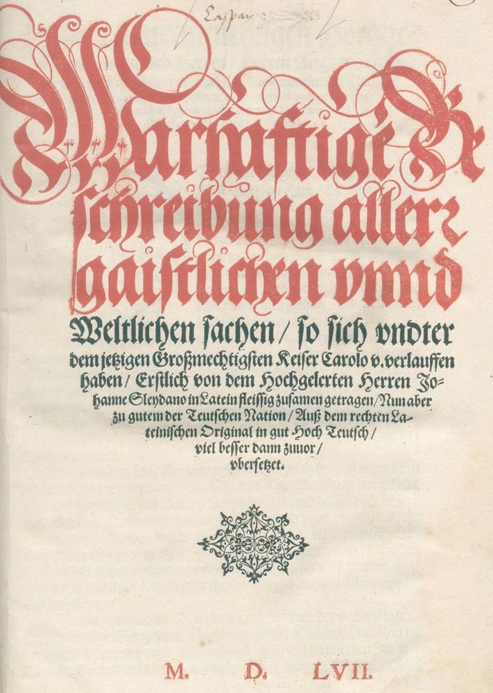 Große Abbildung Nr.1: 120-212 Sleidanus,J. (d.i. J.Philippi).: (Alte Drucke, Handschriften und Theologie)