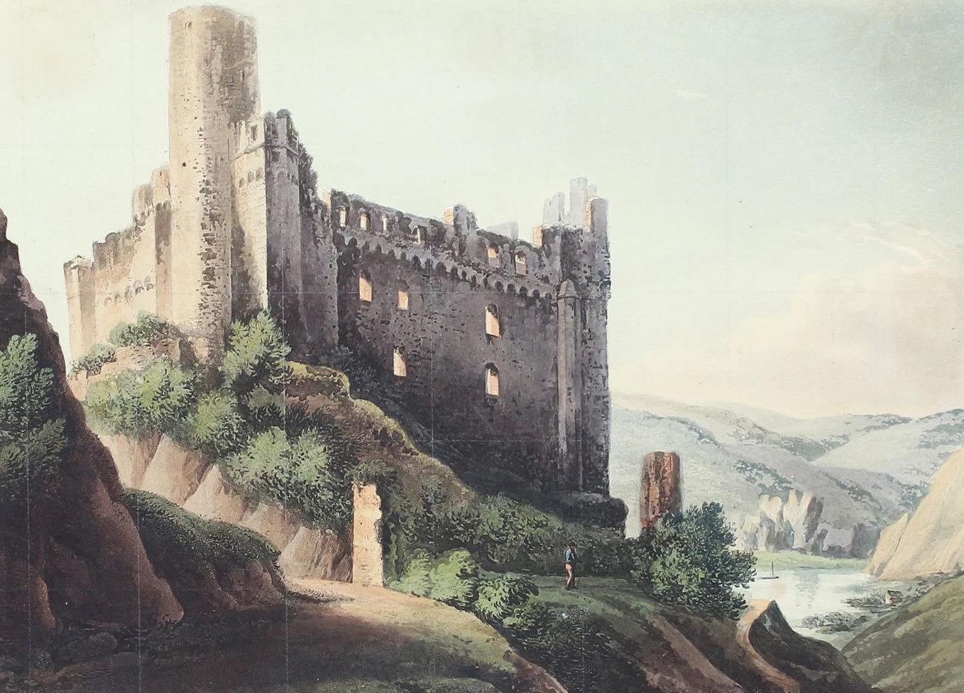 Große Abbildung Nr.1: 120-2138 Burg Maus a. Rhein,: (Deutschland)