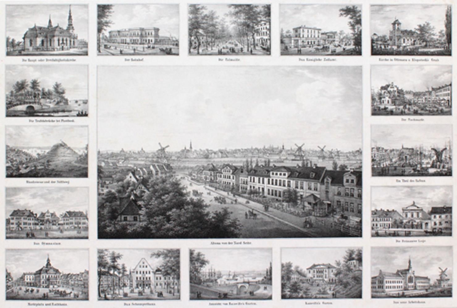 Große Abbildung Nr.1: 120-2161 Altona mit Umgebungen.: (Deutschland, Hamburg)