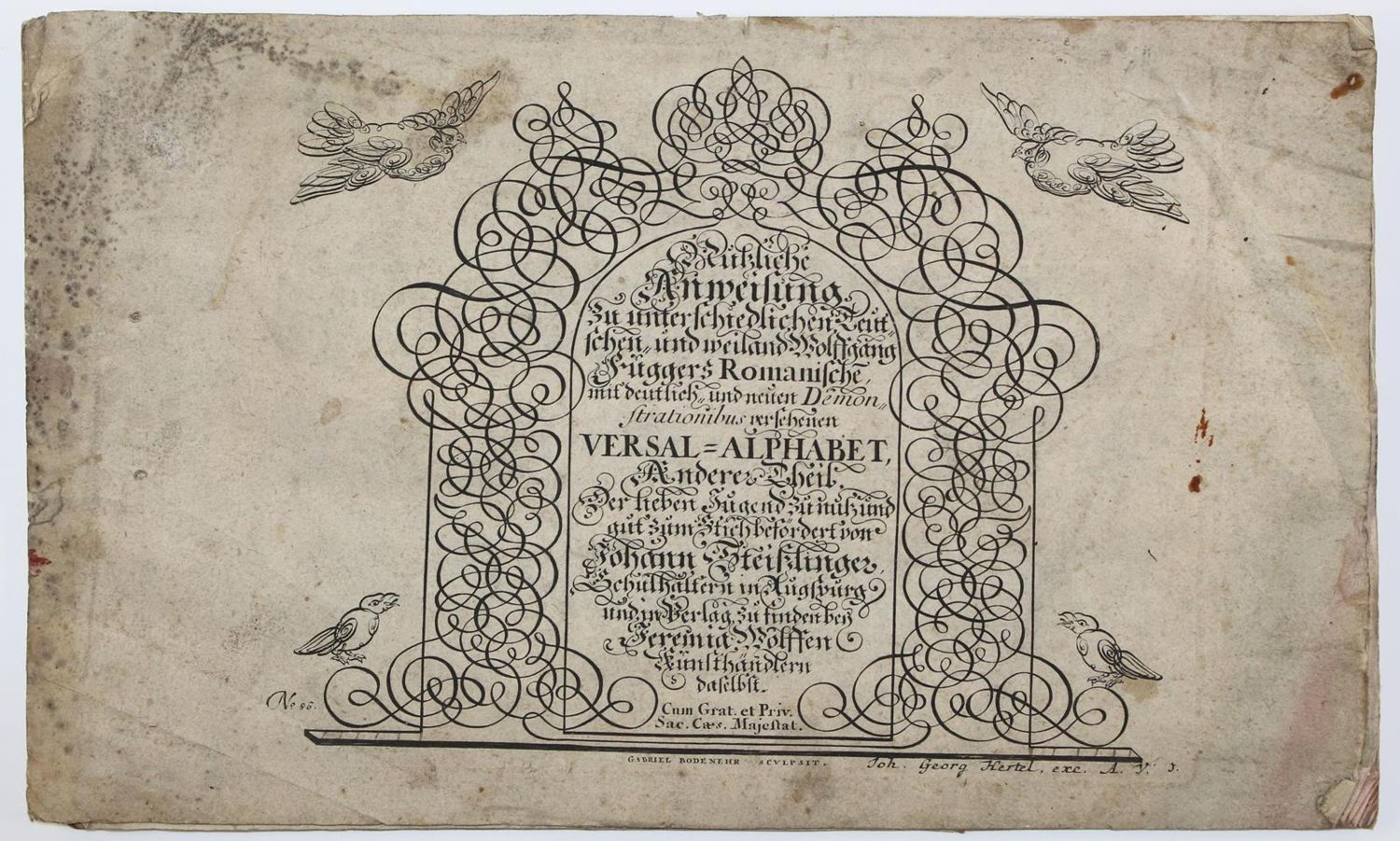 Große Abbildung Nr.2: 120-224 Bodenehr, Gabriel: (Typographie und Kalligraphie, Schreibmeisterbuch)