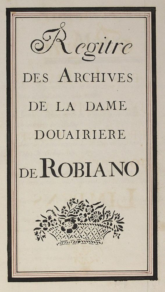 Große Abbildung Nr.1: 120-235 Douairiere de Robiano.: (Genealogie und Heraldik, Handschriften)