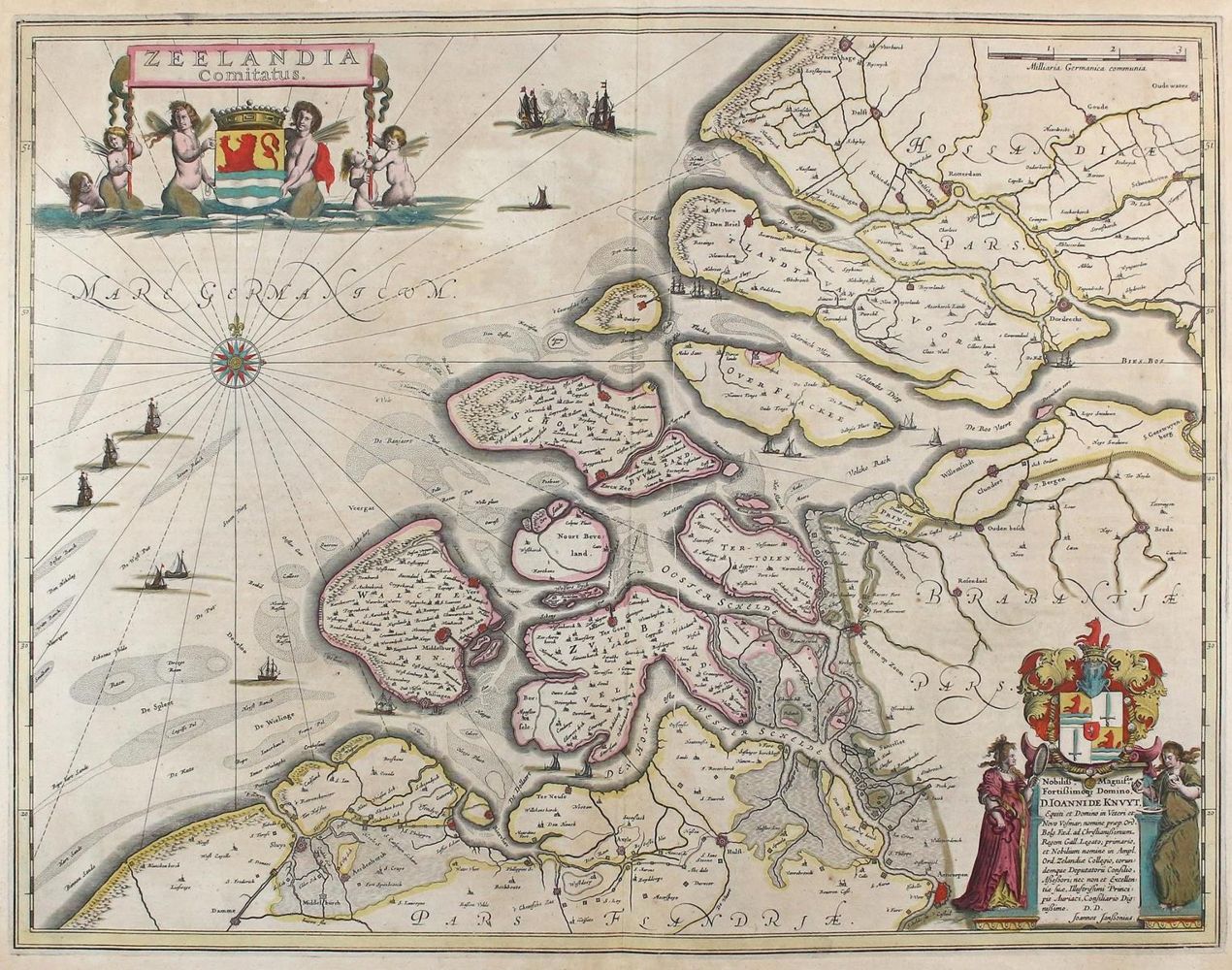 Große Abbildung Nr.1: 120-2452 Zeeland u. Polderkarte.: (Ausland, Niederlande)