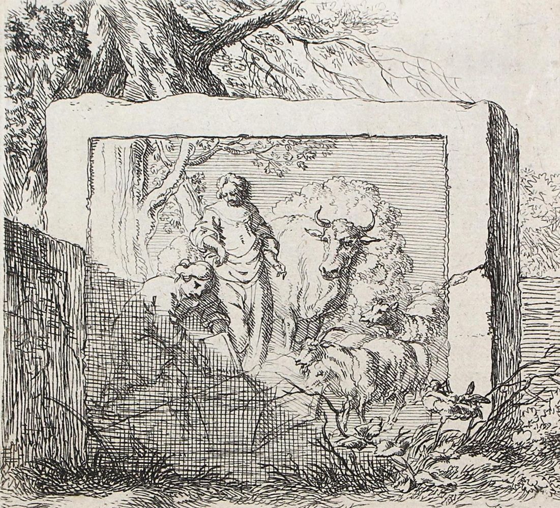 Große Abbildung Nr.7: 120-2615 Berchem, Nicolaes: (Künstlergraphik)