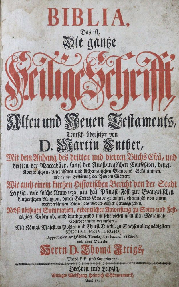 Große Abbildung Nr.1: 120-27 Biblia germanica.: (Bibeln)