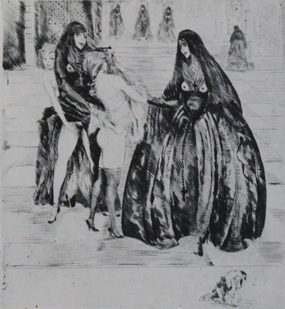 Große Abbildung Nr.1: 120-2885 Droste, Christian: (Künstlergraphik, Erotika - Galantes)