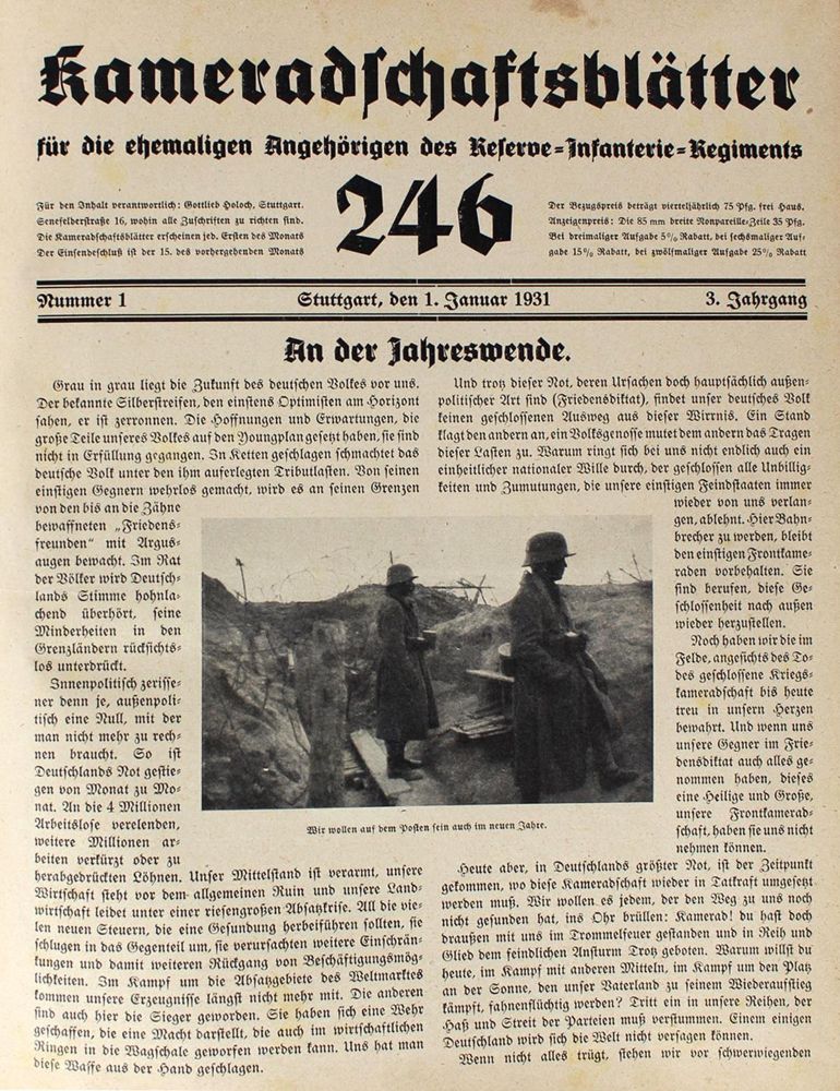 Große Abbildung Nr.1: 120-306 Kameradschaftsblätter: (Militaria)