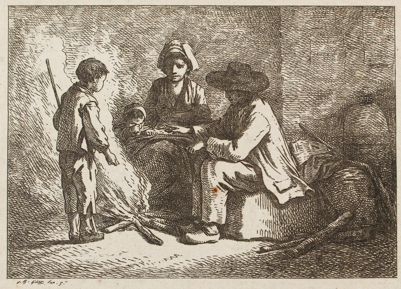 Große Abbildung Nr.1: 120-3094 Huet, Jean-Baptiste Marie: (Künstlergraphik)