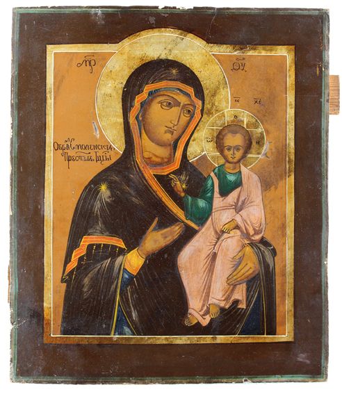 Große Abbildung Nr.1: 120-3108 Gottesmutter Smolenskaja.: (Künstlergraphik, Ikonen)