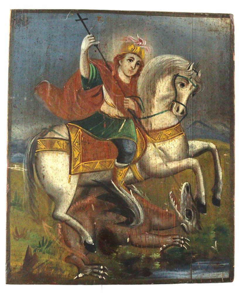 Große Abbildung Nr.1: 120-3121 Hl. Georg: (Künstlergraphik, Ikonen)