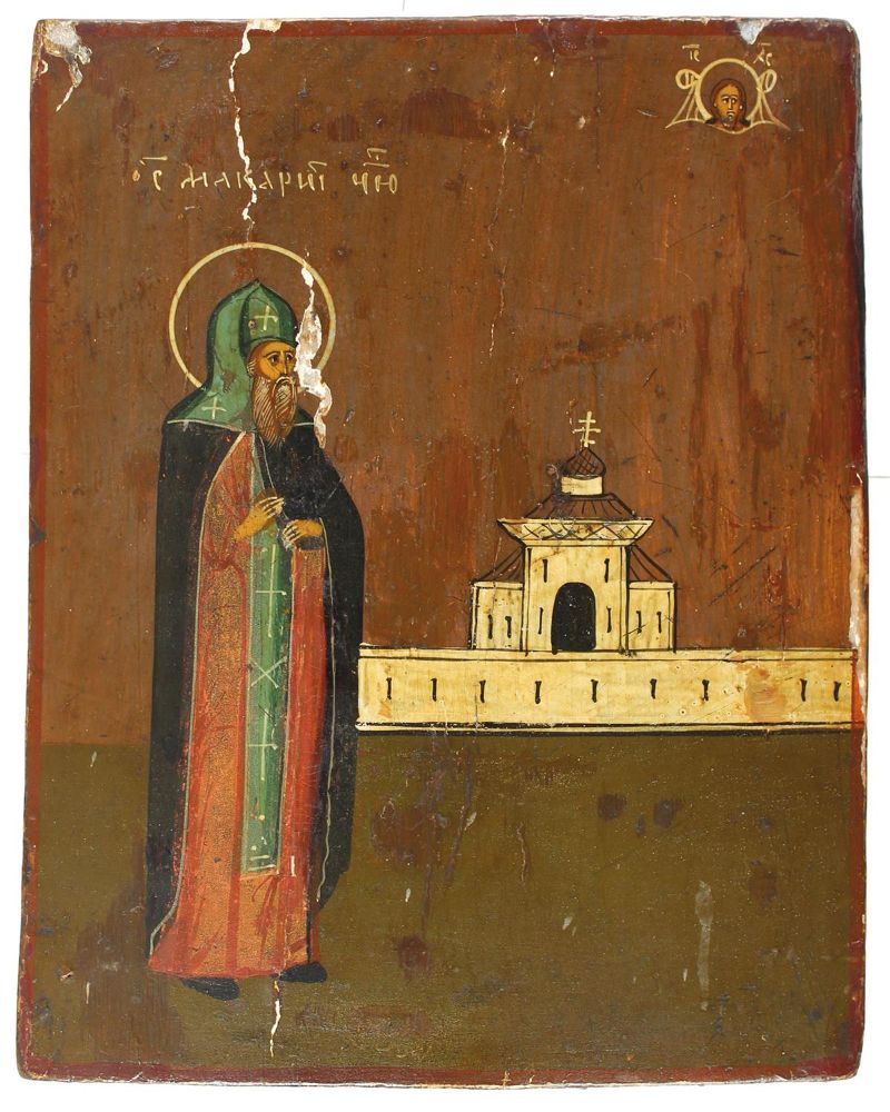 Große Abbildung Nr.1: 120-3123 Hl. Makarij.: (Künstlergraphik, Ikonen)