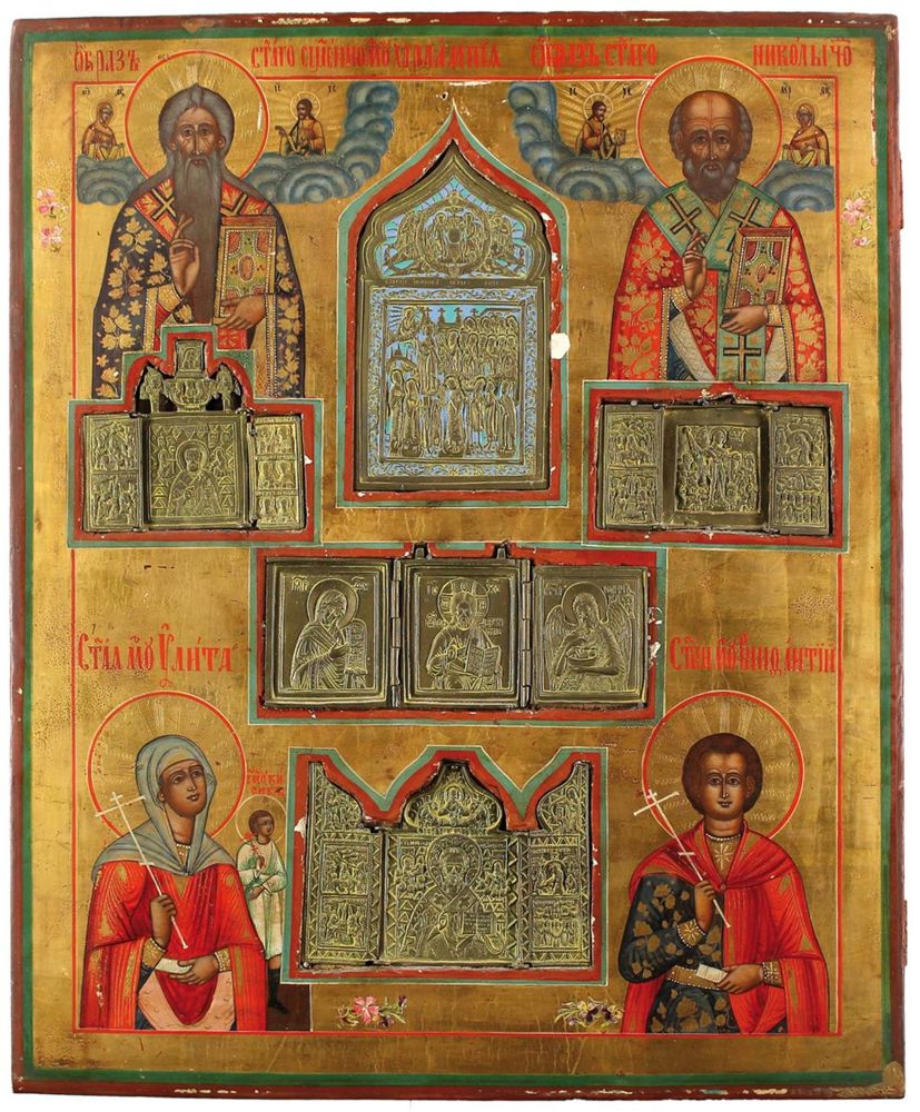 Große Abbildung Nr.1: 120-3129 Staurothekikone: (Künstlergraphik, Ikonen)