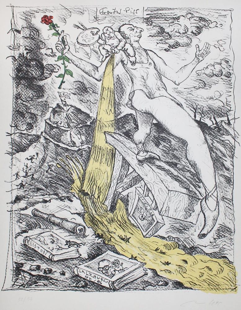 Große Abbildung Nr.2: 120-3133 Immendorff,Jörg.: (Künstlergraphik)