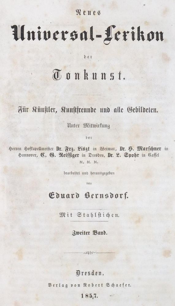 Große Abbildung Nr.1: 120-318 Bernsdorf,E.: (Musik)