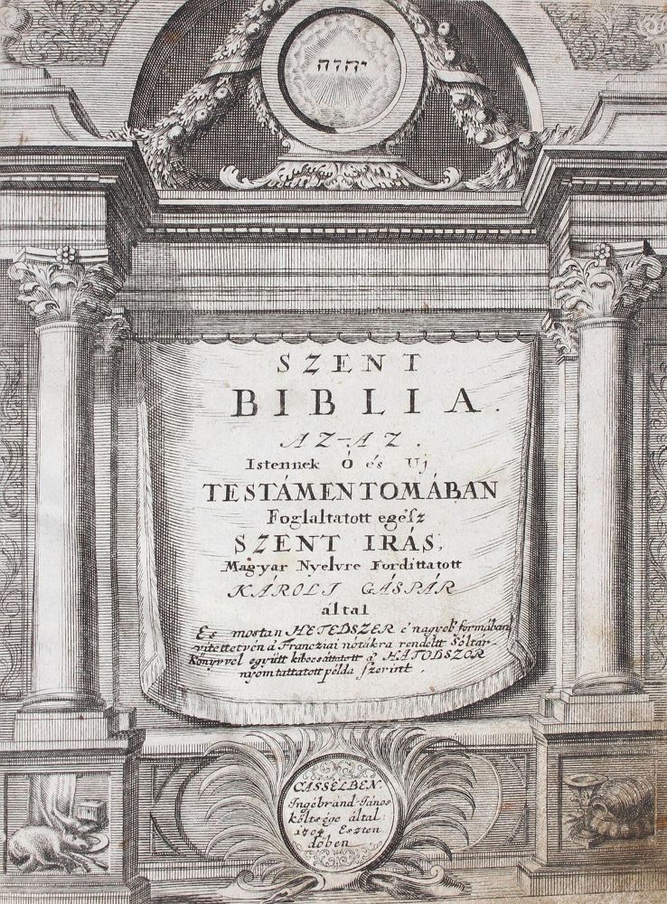 Große Abbildung Nr.1: 120-33 Biblia hungarica.: (Bibeln)