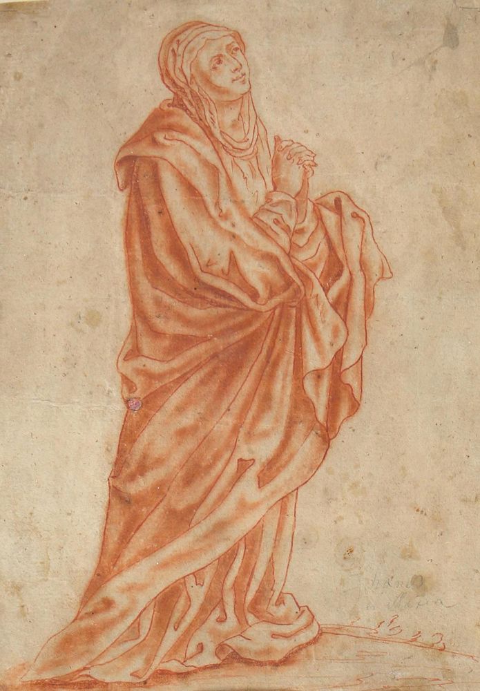Große Abbildung Nr.1: 120-3400 Maria, betend.: (Künstlergraphik)