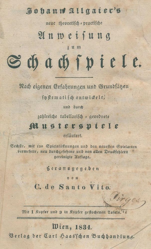 Große Abbildung Nr.1: 120-363 Allgaier,J.: (Spiele, Schach)