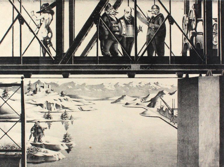 Große Abbildung Nr.1: 120-3681 Scholz, Georg: (Künstlergraphik)