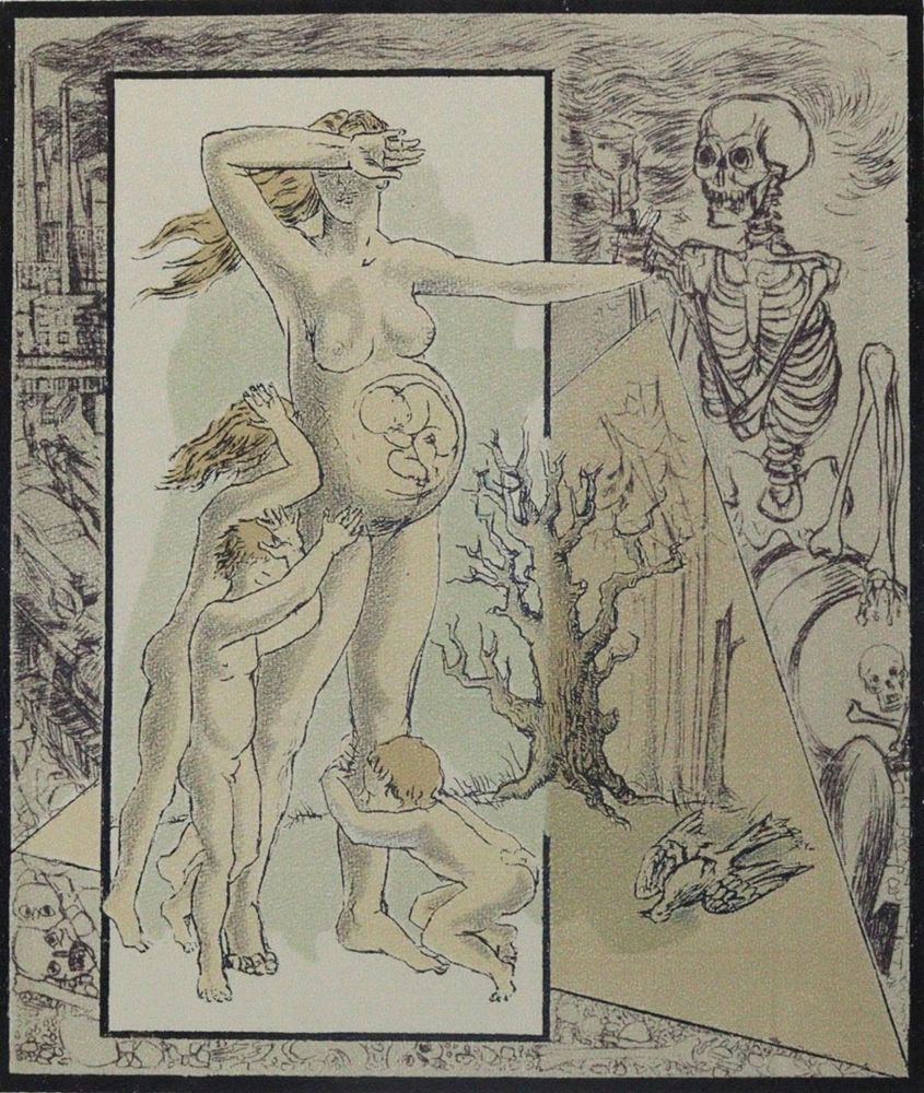 Große Abbildung Nr.1: 120-3779 Bock, Erika: (Künstlergraphik, Totentanz)