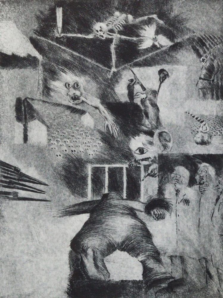 Große Abbildung Nr.1: 120-3781 Kochseder, Franz: (Künstlergraphik, Totentanz)
