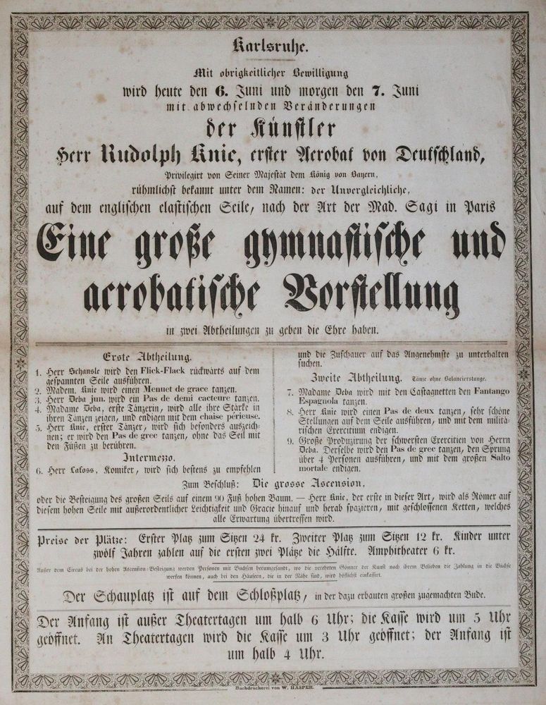 Große Abbildung Nr.1: 120-387 Karlsruhe.: (Zirkus - Schausteller)