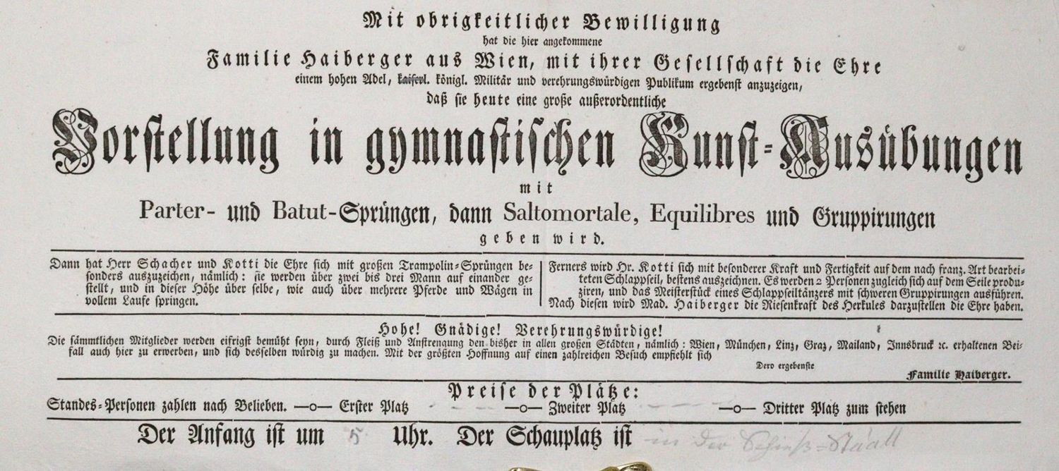 Große Abbildung Nr.1: 120-400 Mit obrigkeitlicher Genehmigung: (Zirkus - Schausteller)
