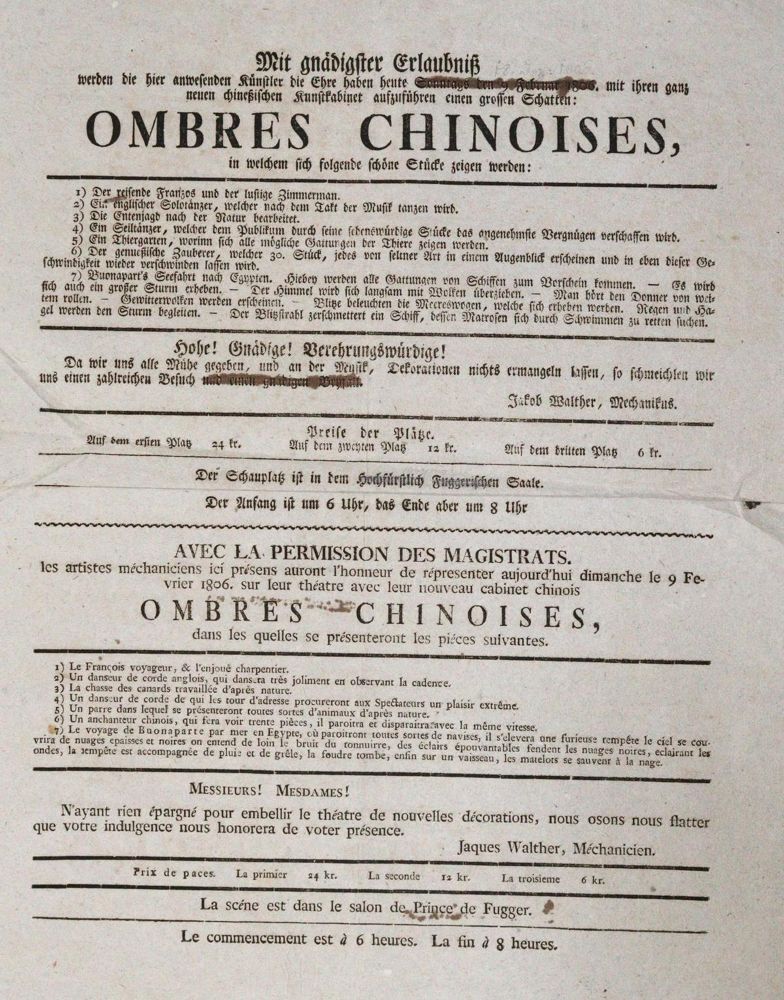 Große Abbildung Nr.1: 120-401 Ombre Chinoises.: (Zirkus - Schausteller)