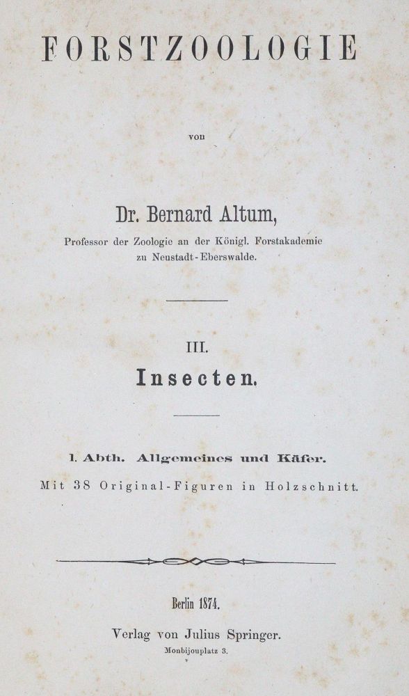 Große Abbildung Nr.1: 120-426 Altum,B.: (Land- und Forstwirtschaft, Forstwirtschaft)