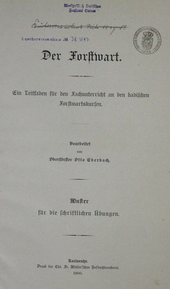 Große Abbildung Nr.1: 120-427 Sammlung: (Land- und Forstwirtschaft, Forstwirtschaft)