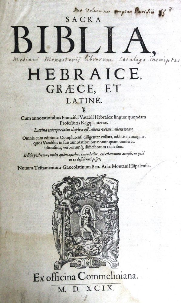 Große Abbildung Nr.1: 120-44 Biblia polyglotta.: (Bibeln)