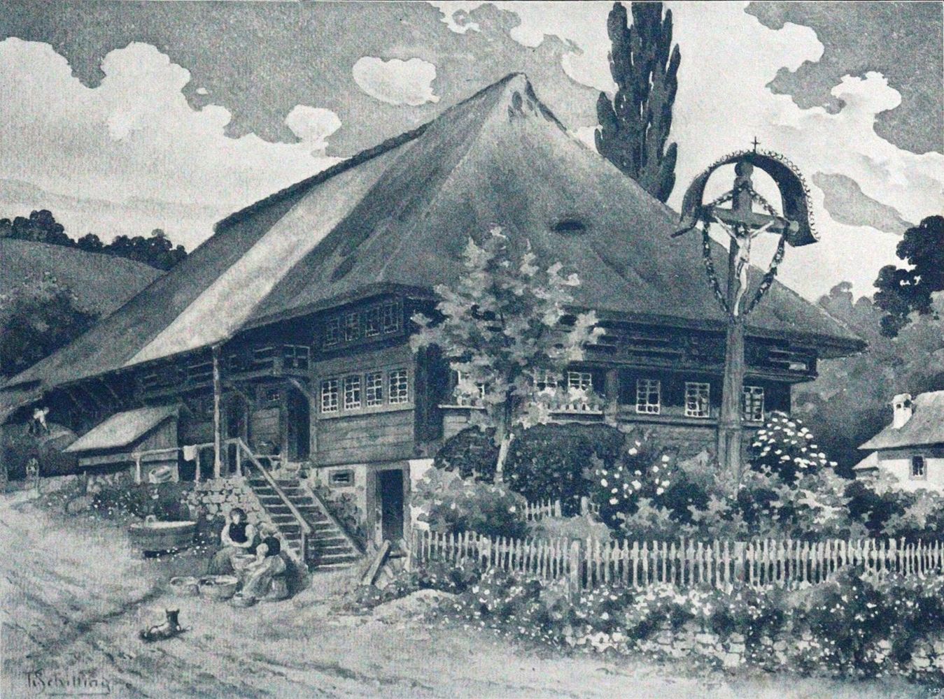 Große Abbildung Nr.1: 120-456 Schilling,R.: (Architektur, Schwarzwaldhaus)