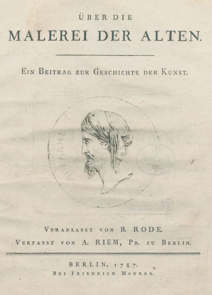 Große Abbildung Nr.1: 120-507 Riem,A.: (Kunstwissenschaft)
