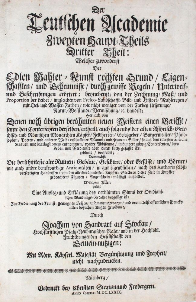 Große Abbildung Nr.1: 120-523 Sandrat,J.v.: (Kunstwissenschaft)
