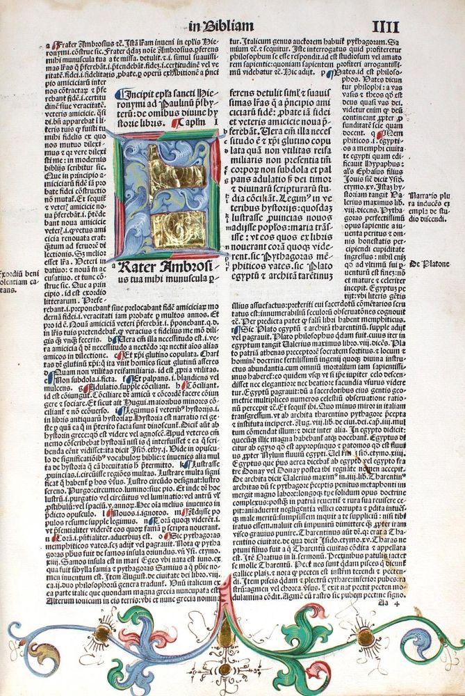 Große Abbildung Nr.2: 120-53 Biblia latina.: (Bibeln, Inkunabeln)