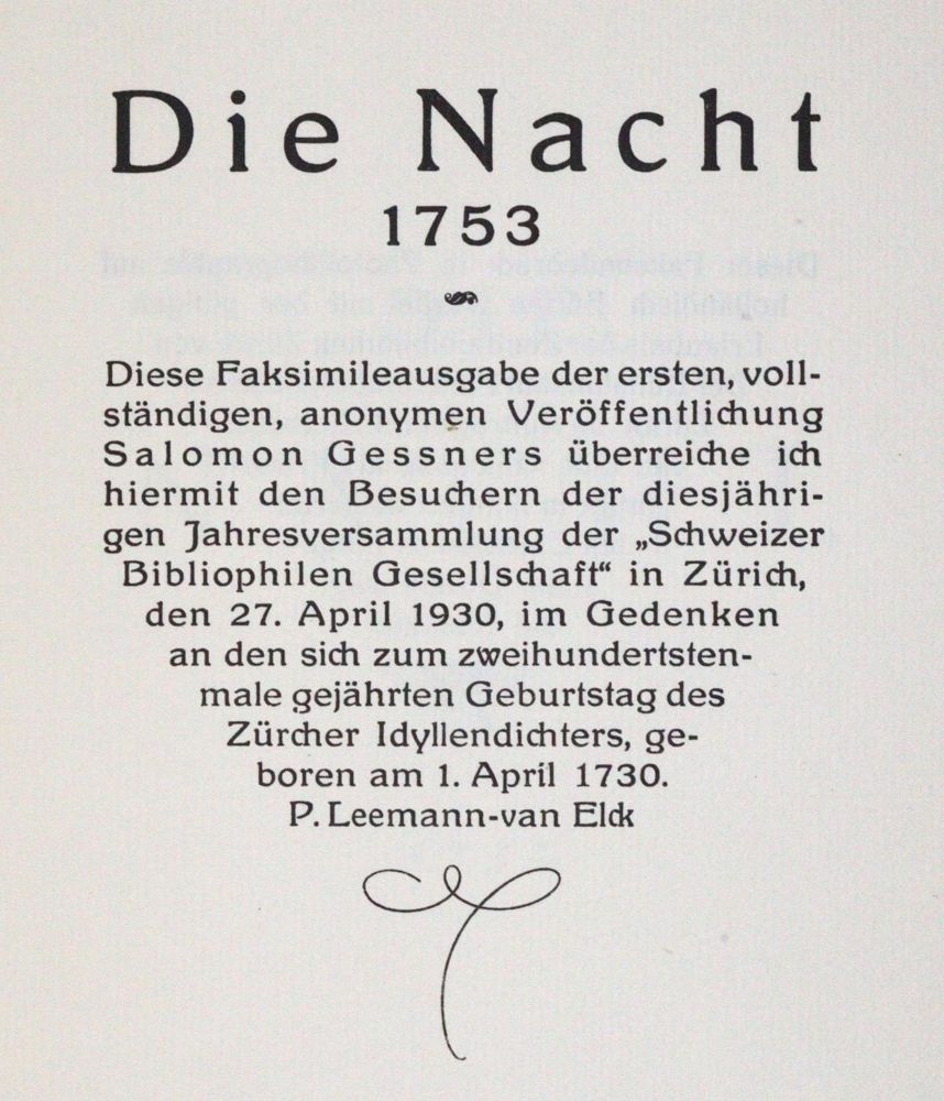 Große Abbildung Nr.1: 120-551 Gessner,S.: (Faksimile)