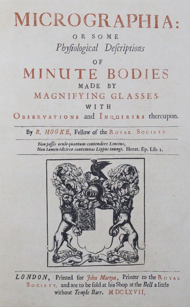 Große Abbildung Nr.1: 120-552 Hooke,R.: (Faksimile)