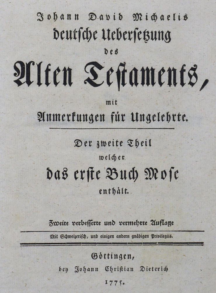 Große Abbildung Nr.1: 120-57 Michaelis,J.D.: (Bibeln)