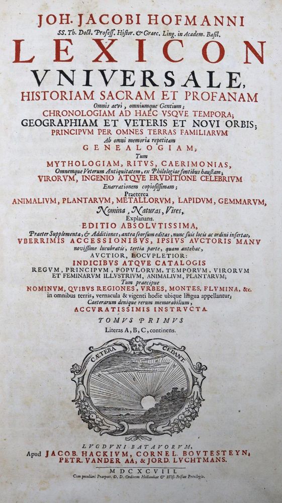 Große Abbildung Nr.2: 120-575 Hofmann,J.J.: (Lexika - Wörterbücher - Sprachwissenschaften)
