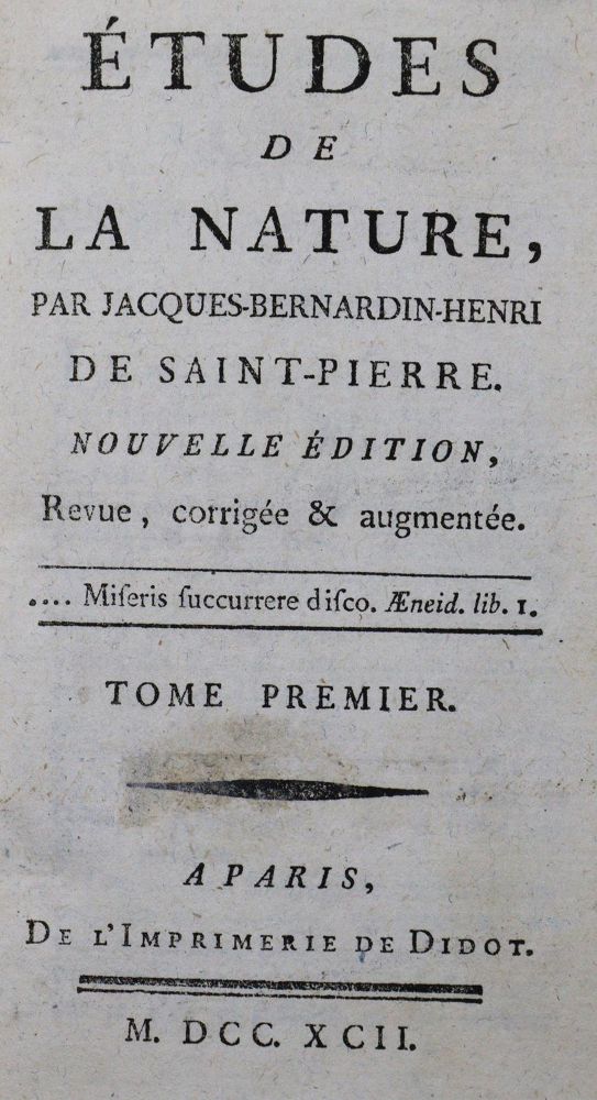 Große Abbildung Nr.1: 120-666 Bernardin de Saint-Pierre,J.-H.: (Literatur und illustrierte Bücher bis 19.Jahrhundert)