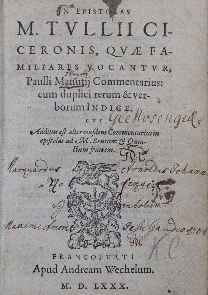 Große Abbildung Nr.1: 120-676 Manutius,P.: (Cicero)
