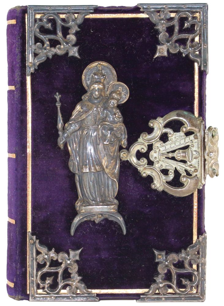 Große Abbildung Nr.1: 120-682 Lilafarbener Samteinband: (Einband)