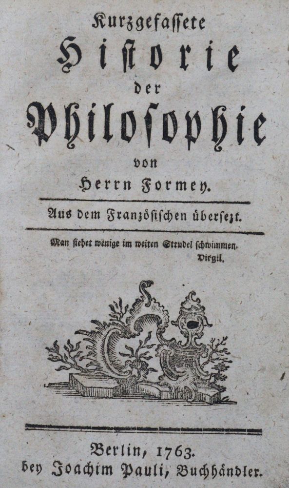 Große Abbildung Nr.1: 120-693 Formey,(J.H.S.).: (Literatur und illustrierte Bücher bis 19.Jahrhundert)