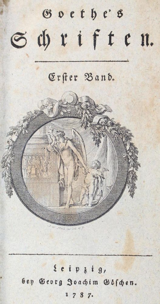 Große Abbildung Nr.1: 120-696 Goethe,J.W.v.: (Literatur und illustrierte Bücher bis 19.Jahrhundert)